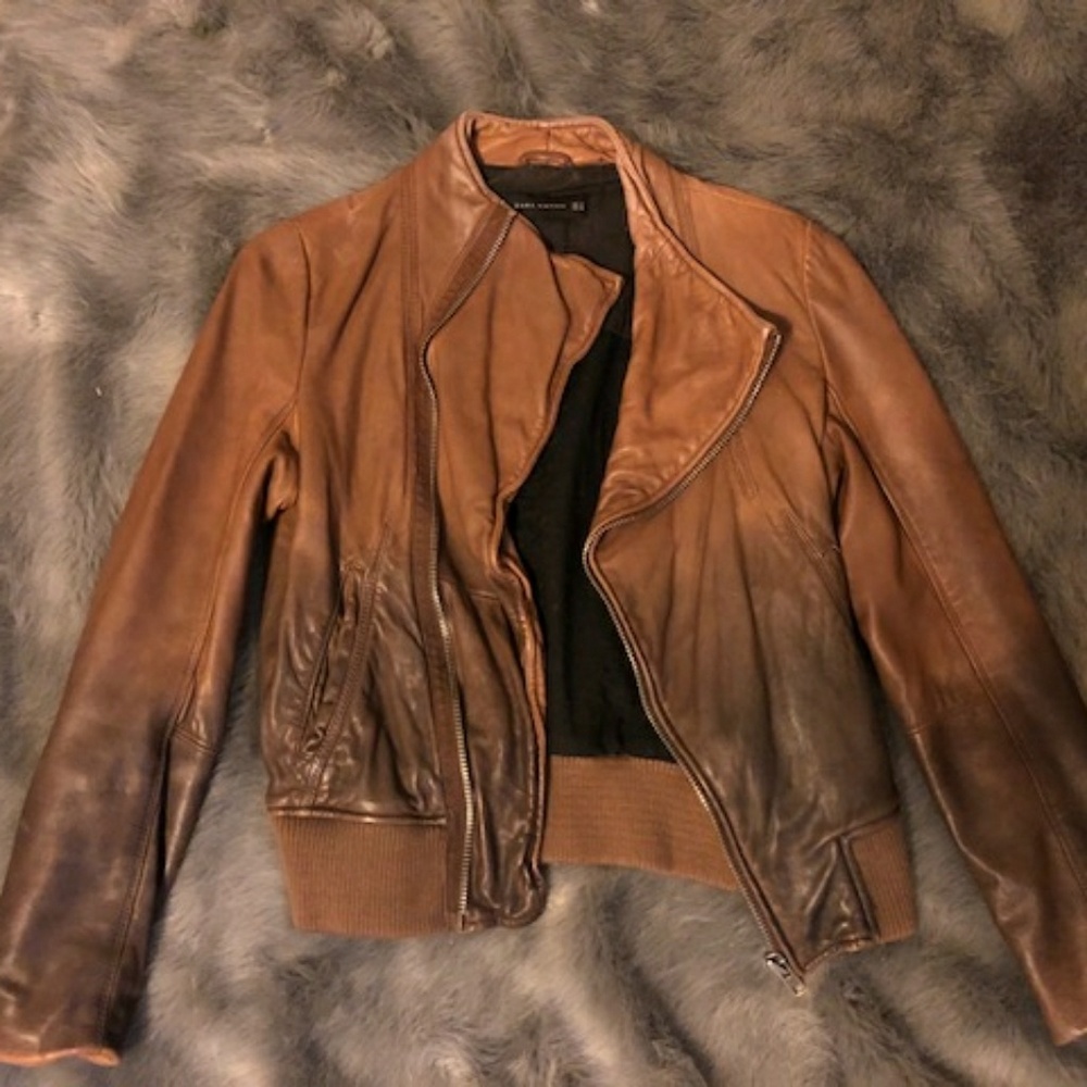 Zara leather jacket
